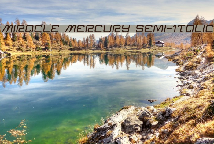 Miracle Mercury Semi-Italic Font examples