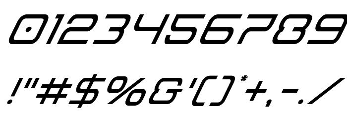 Miracle Mercury Super-Italic Font OTHER CHARS
