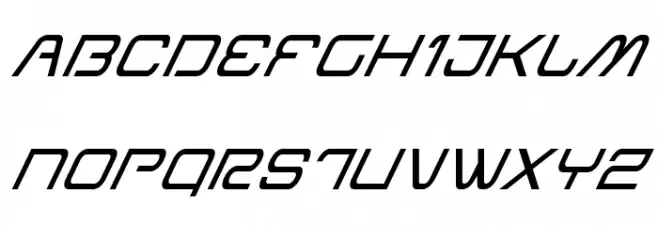 Miracle Mercury Super-Italic 字体 大写