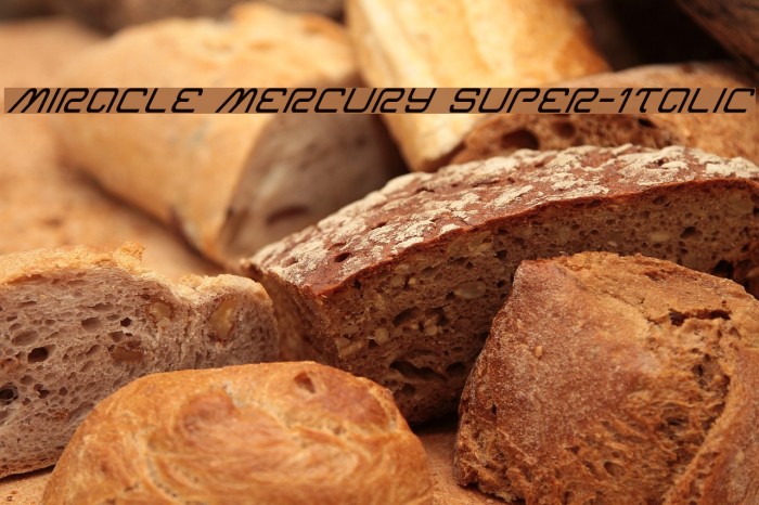 Miracle Mercury Super-Italic Font examples