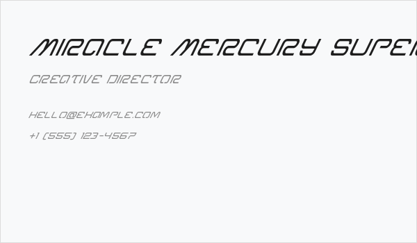 Miracle Mercury Super-Italic Business Card