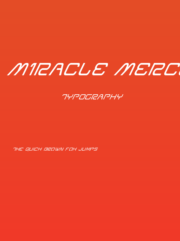 Miracle Mercury Super-Italic Poster