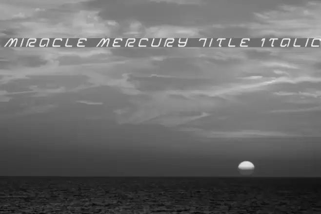 Miracle Mercury Title Italic Font examples