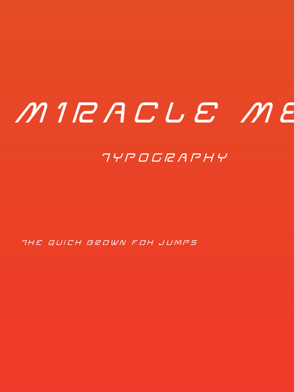 Miracle Mercury Title Italic Poster