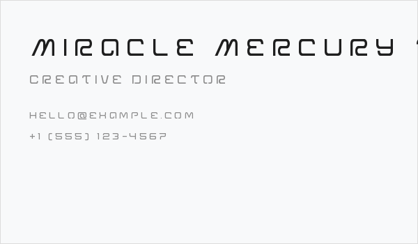 Miracle Mercury Title Business Card