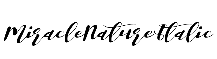 Miracle Nature Italic  नि: शुल्क फ़ॉन्ट्स डाउनलोड