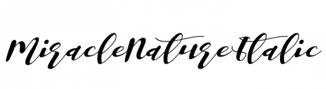 Miracle Nature Italic  les polices de caractères gratuit tlcharger