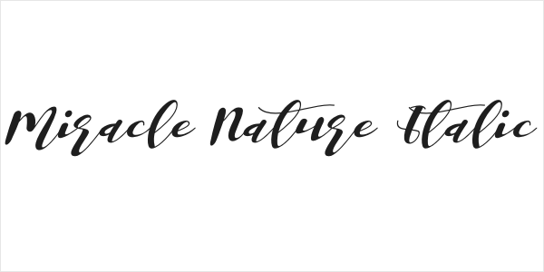 Miracle Nature Italic Logo