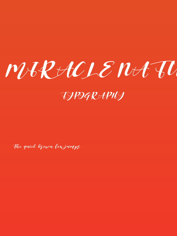 Miracle Nature Italic Poster