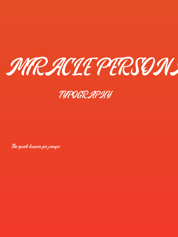 Miracle Personal Use Poster