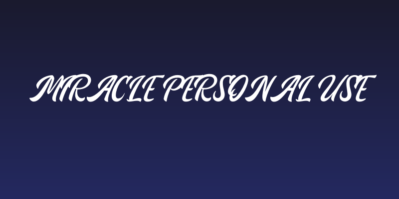 Miracle Personal Use Social Header