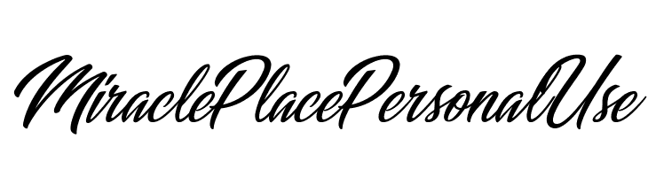 Miracle Place Personal Use   フリーフォントのダウンロード