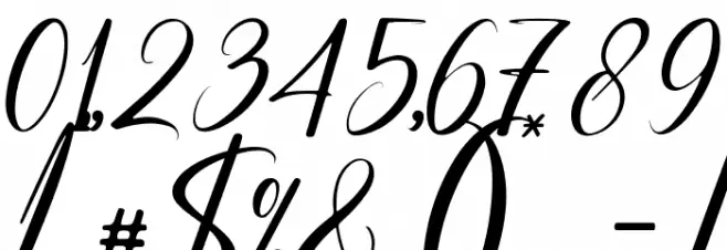 Miracle Signature Font OTHER CHARS