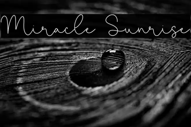 Miracle Sunrise Font examples