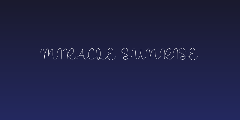 Miracle Sunrise Social Header