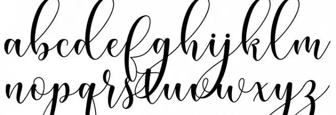 MiracleScript Schriftart Kleinbuchstaben