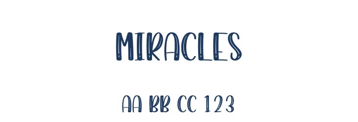 Miracles Font Preview