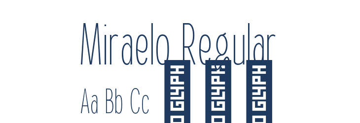 Miraelo Regular Font Preview