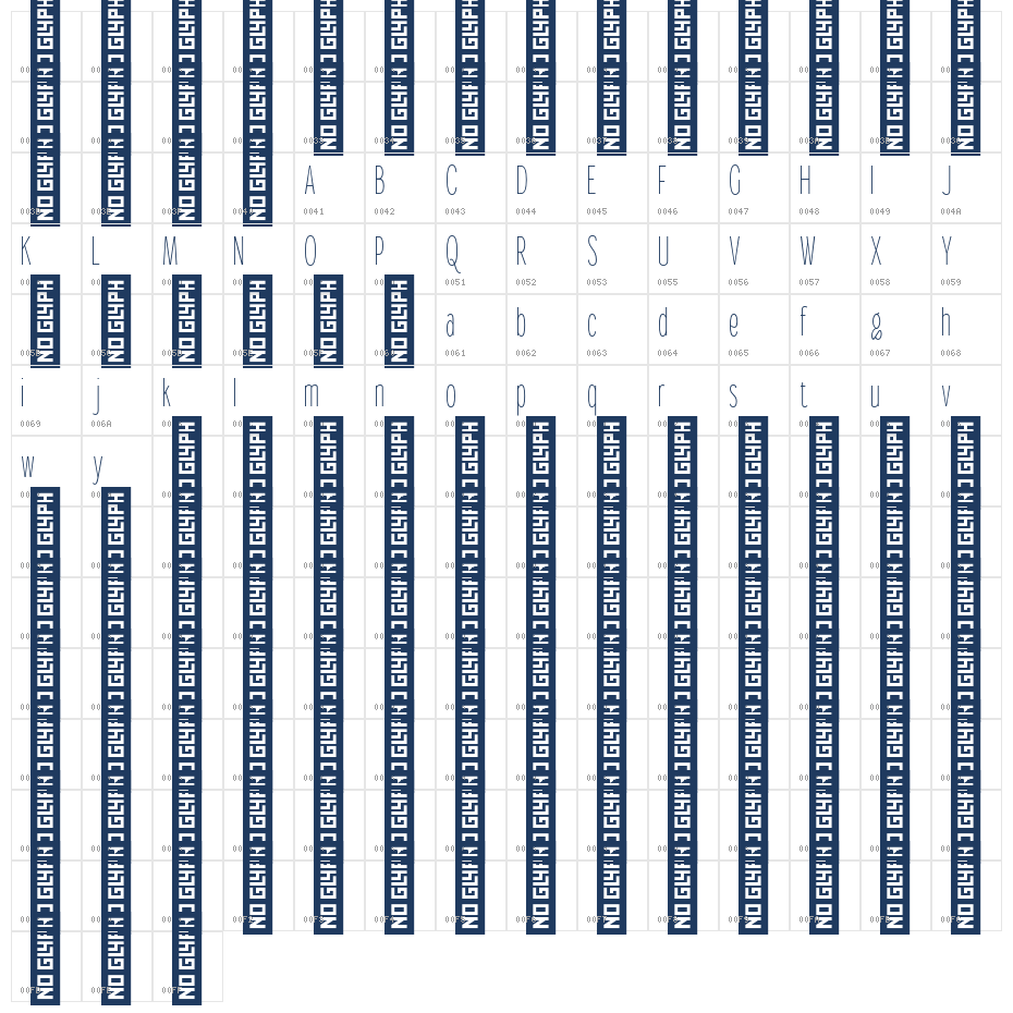Miraelo Regular Character Map