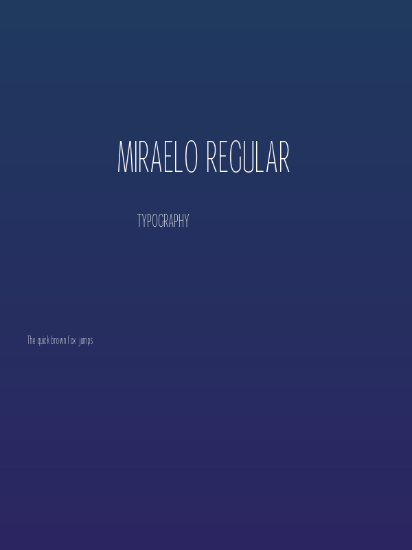 Miraelo Regular Poster