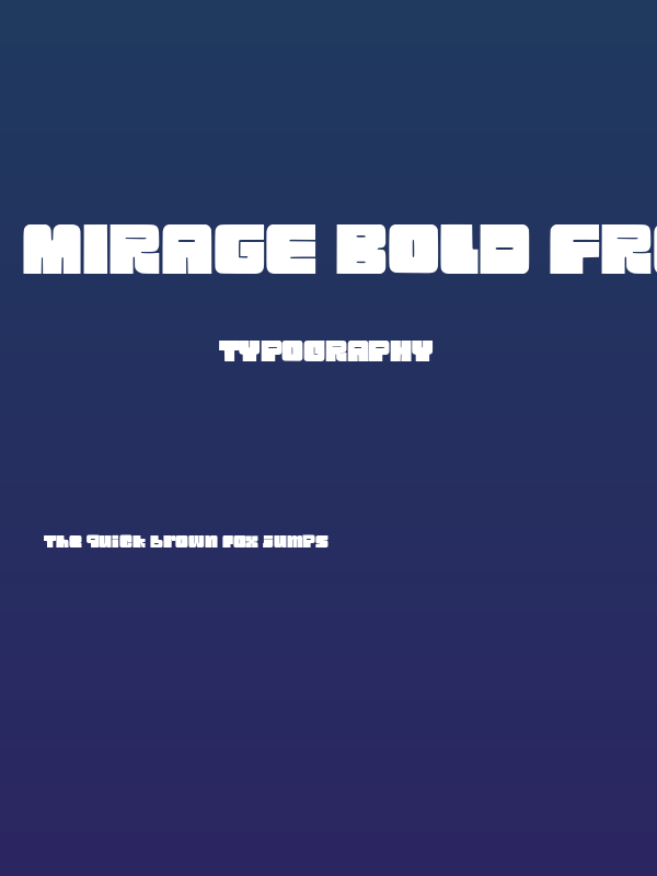 Mirage Bold Free Regular Poster