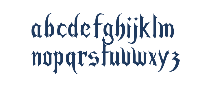 Mirage Gothic Lowercase