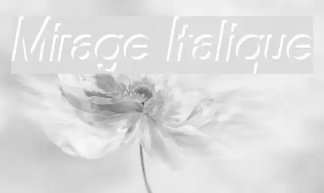 Mirage Italique Font examples
