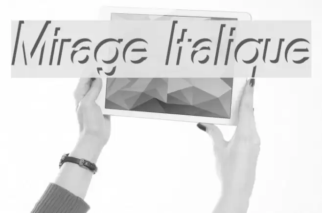 Mirage Italique Font examples