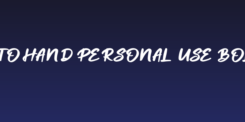 Miraikato Hand PERSONAL USE Bold Italic Social Header