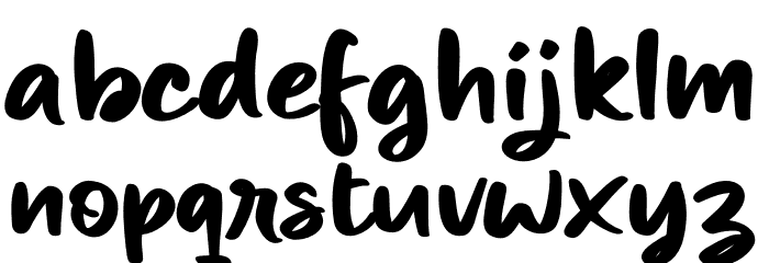 Miraikato Hand PERSONAL USE Bold Font LOWERCASE