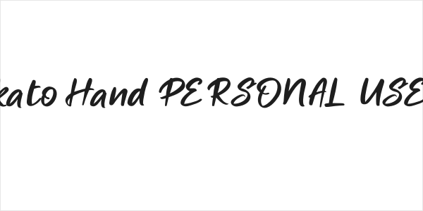 Miraikato Hand PERSONAL USE Italic Logo