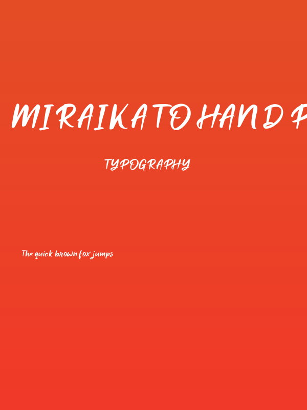 Miraikato Hand PERSONAL USE Italic Poster