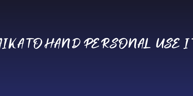 Miraikato Hand PERSONAL USE Italic Social Header