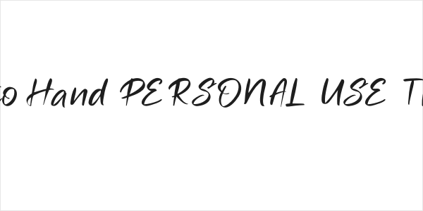 Miraikato Hand PERSONAL USE Thin Italic Logo