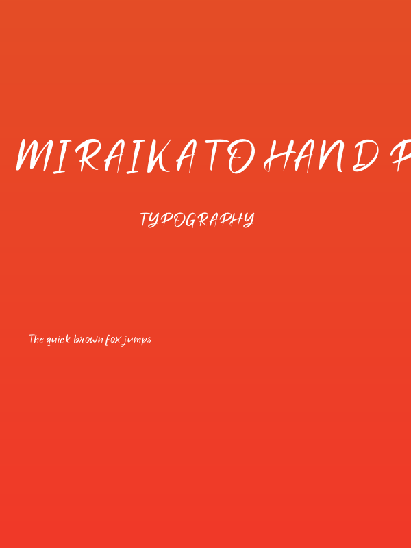 Miraikato Hand PERSONAL USE Thin Italic Poster