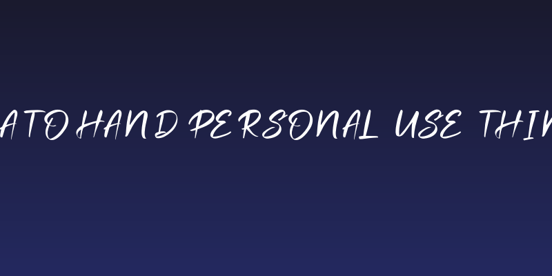 Miraikato Hand PERSONAL USE Thin Italic Social Header