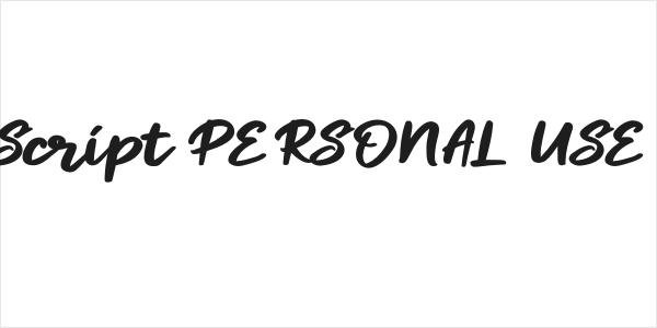 Miraikato Script PERSONAL USE Bold Italic Logo