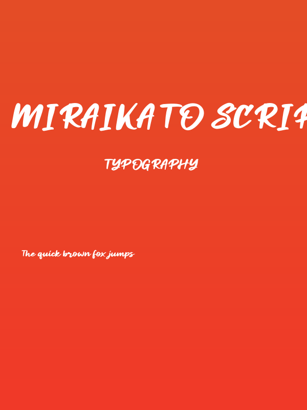 Miraikato Script PERSONAL USE Bold Italic Poster