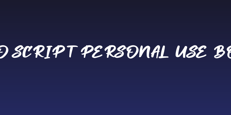 Miraikato Script PERSONAL USE Bold Italic Social Header