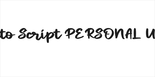 Miraikato Script PERSONAL USE Bold Logo