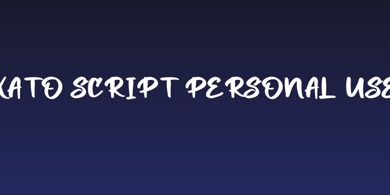 Miraikato Script PERSONAL USE Bold Social Header