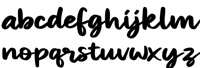 Miraikato Script PERSONAL USE Bold Font LOWERCASE