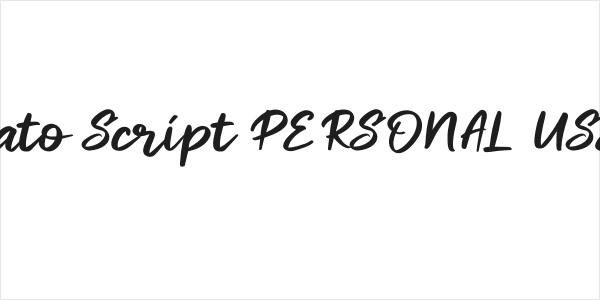 Miraikato Script PERSONAL USE Italic Logo