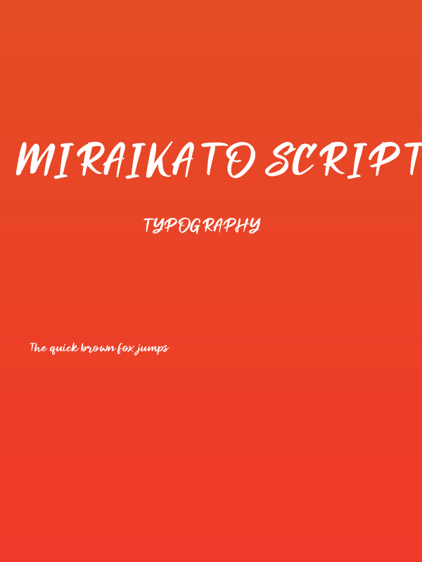Miraikato Script PERSONAL USE Italic Poster