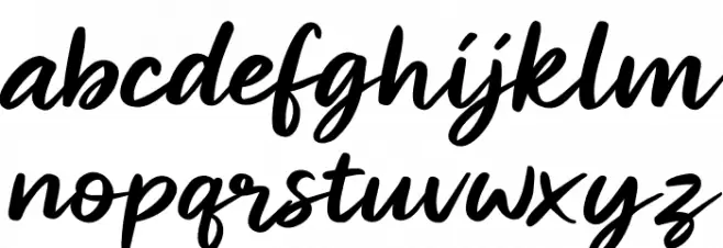 Miraikato Script PERSONAL USE Italic Font Litere mici