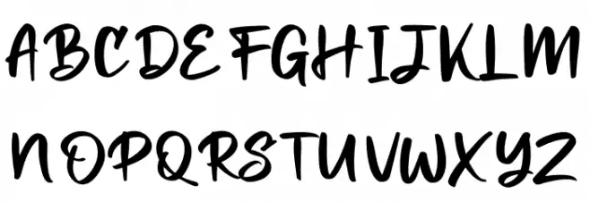 Miraikato Script PERSONAL USE Regular Font UPPERCASE