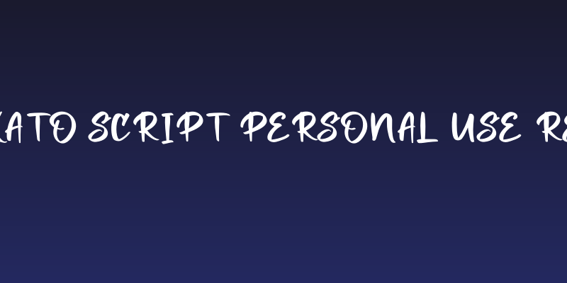 Miraikato Script PERSONAL USE Regular Social Header