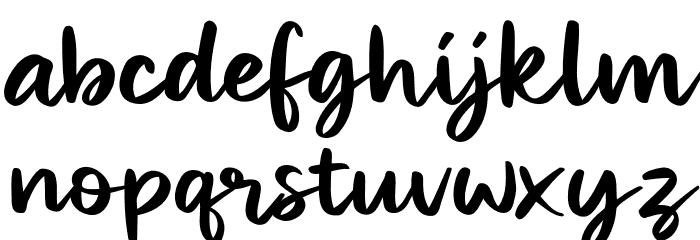 Miraikato Script PERSONAL USE Regular Font LOWERCASE