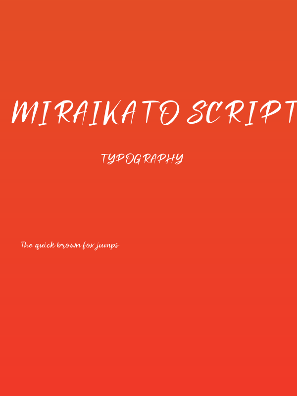 Miraikato Script PERSONAL USE Thin Italic Poster