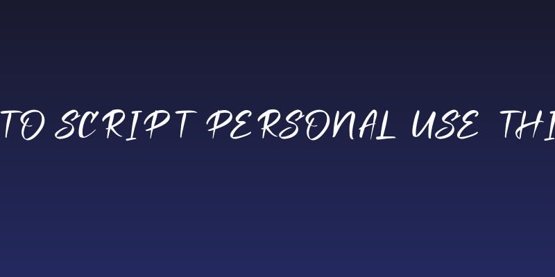 Miraikato Script PERSONAL USE Thin Italic Social Header